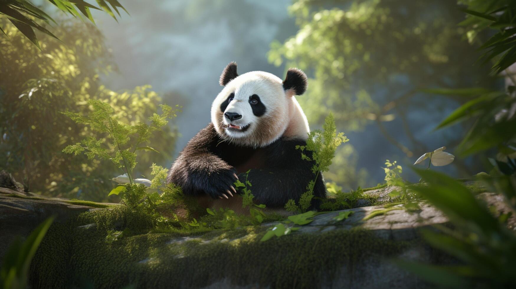 AI generated giant panda high quality image photo