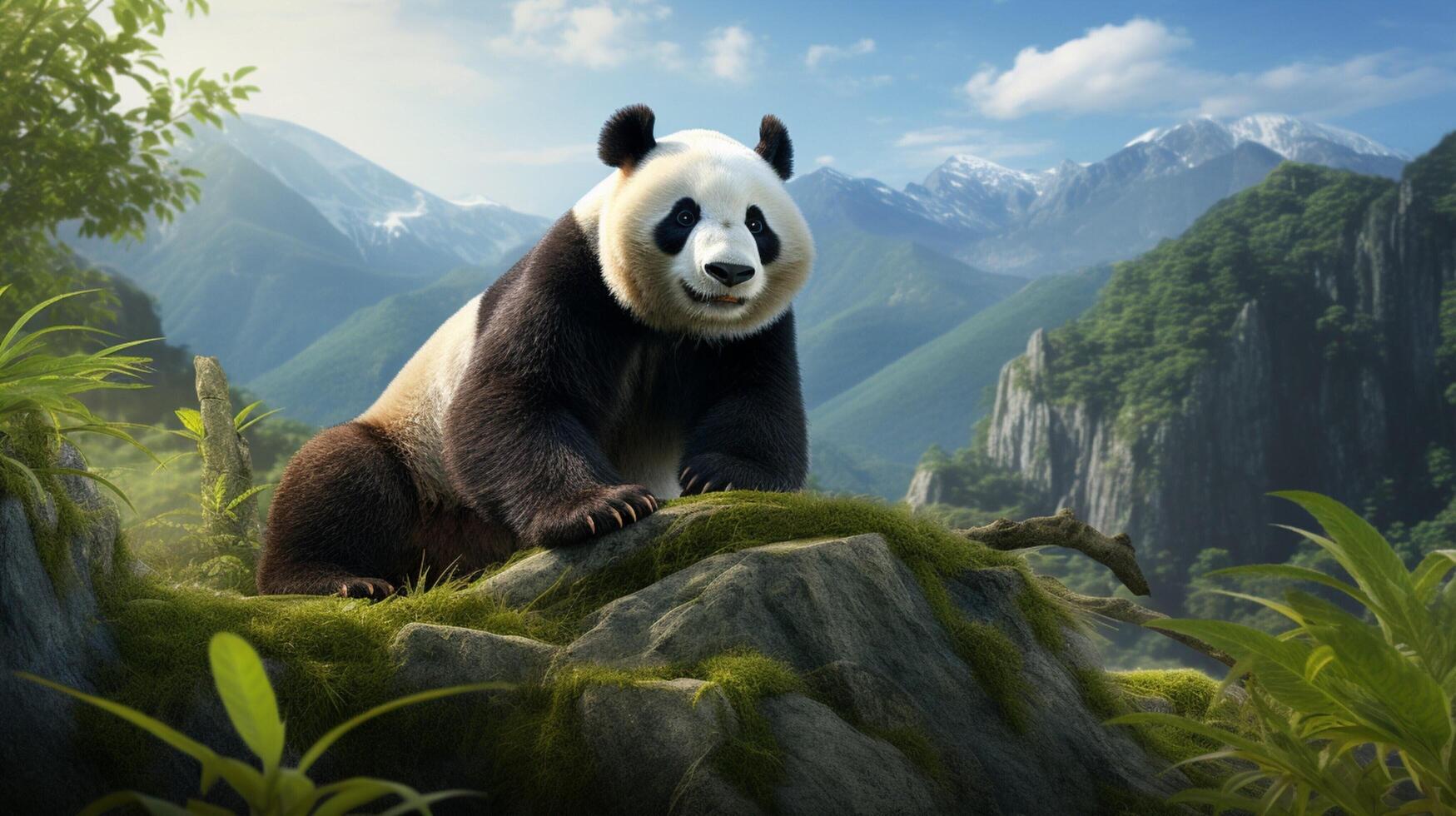 AI generated giant panda high quality image photo