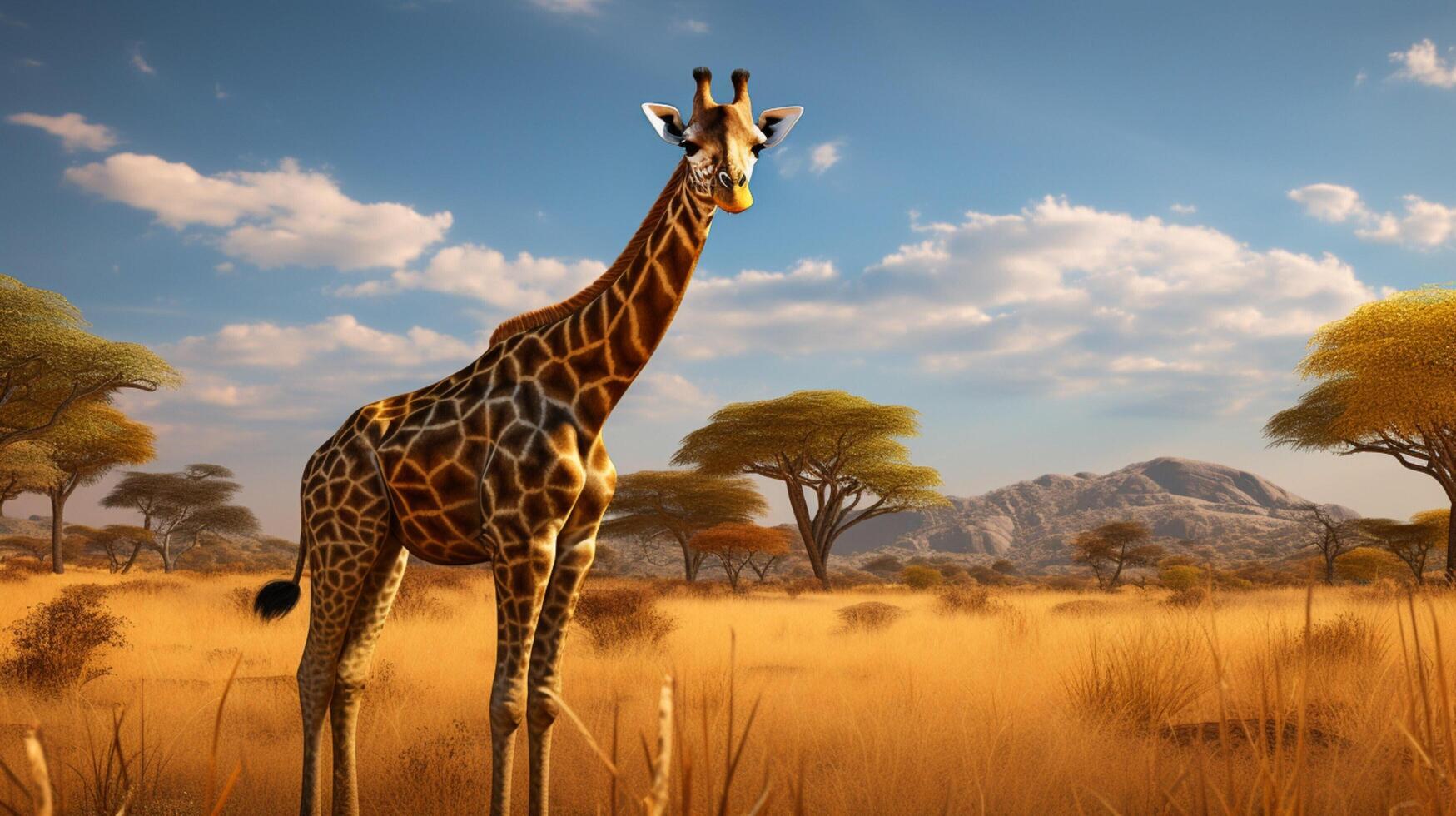 AI generated giraffe high quality image photo