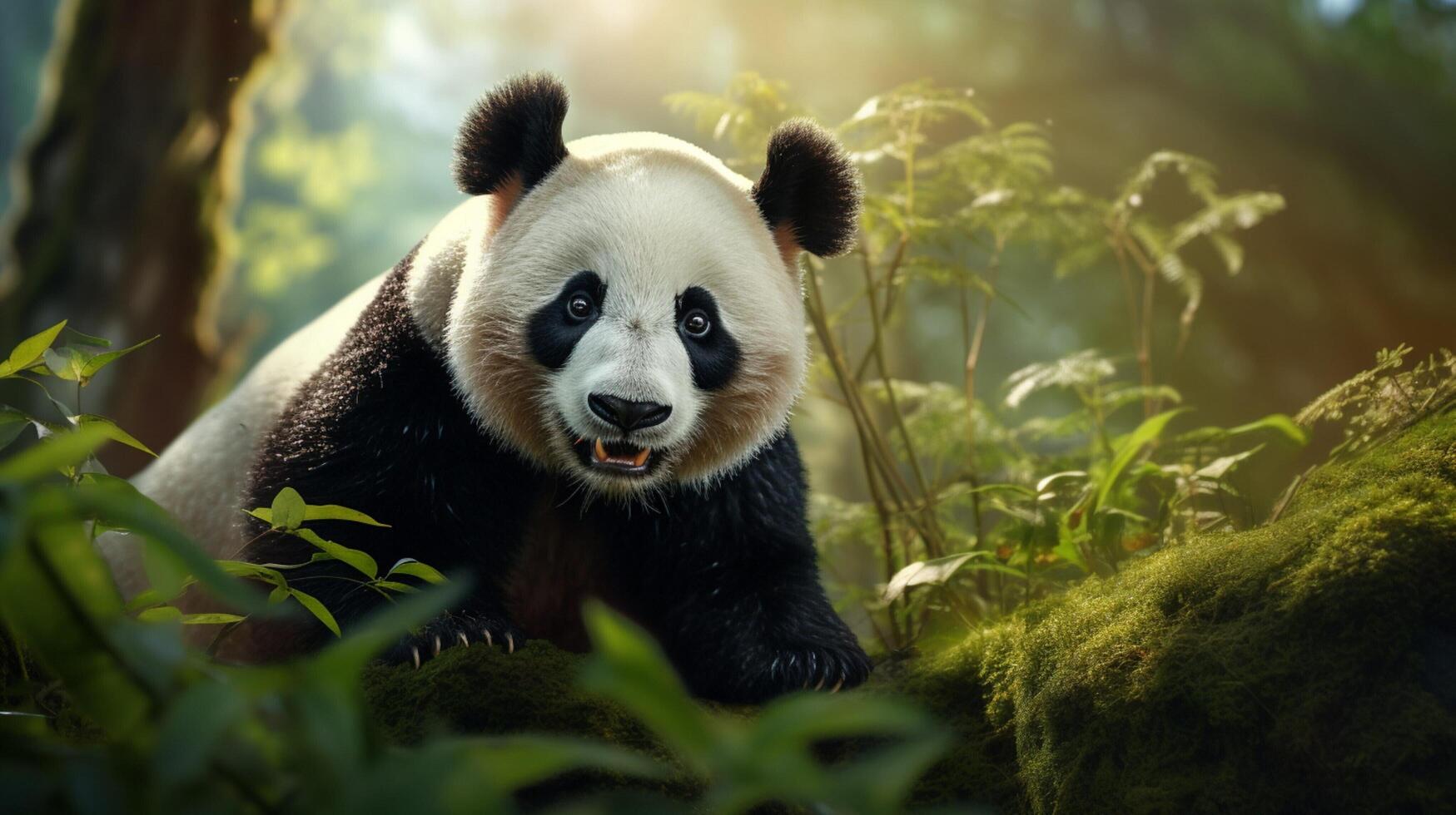 ai generado gigante panda alto calidad imagen foto