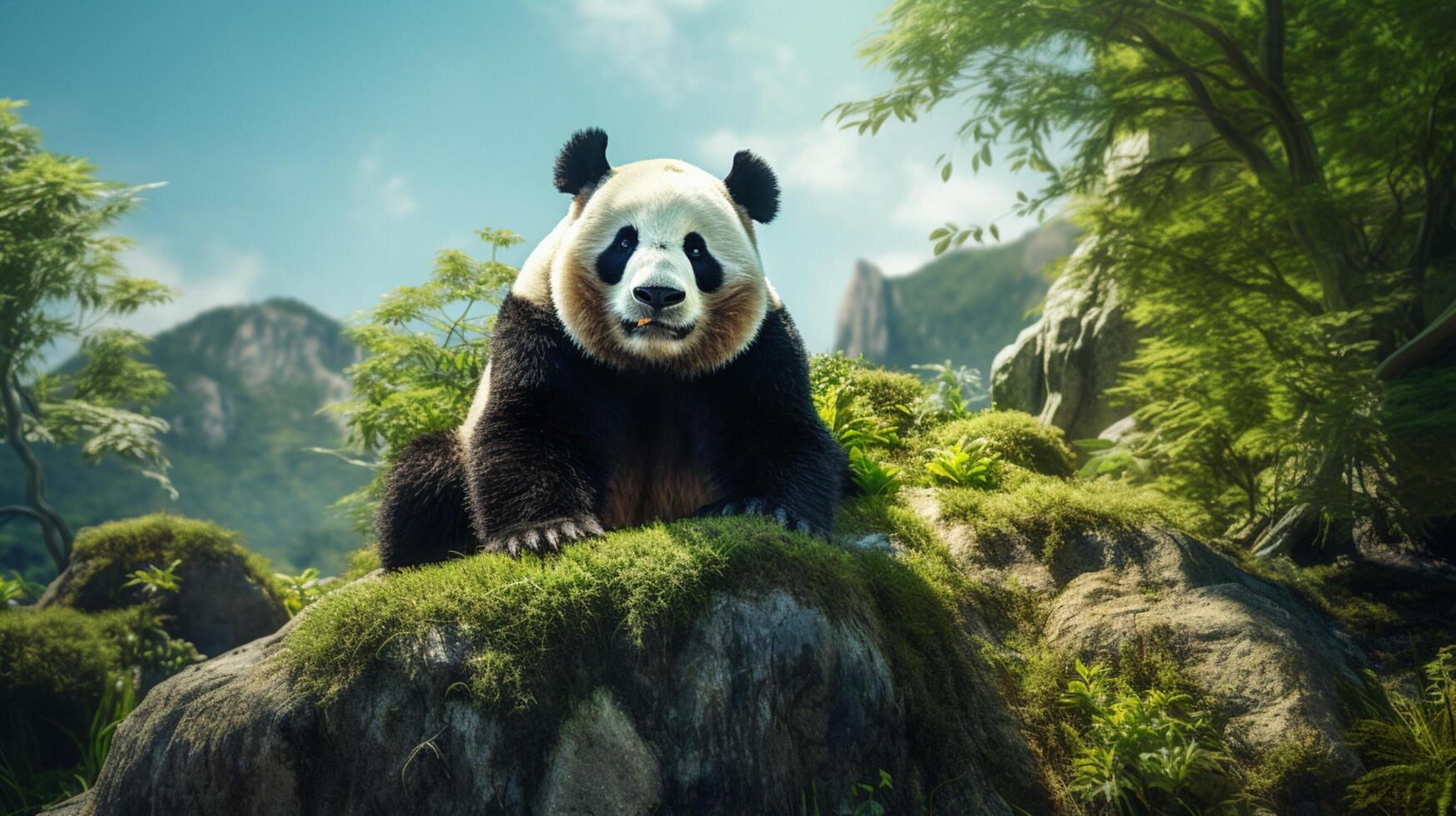 AI generated giant panda high quality image photo