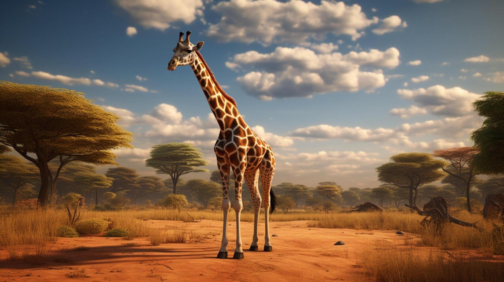 AI generated giraffe high quality image photo
