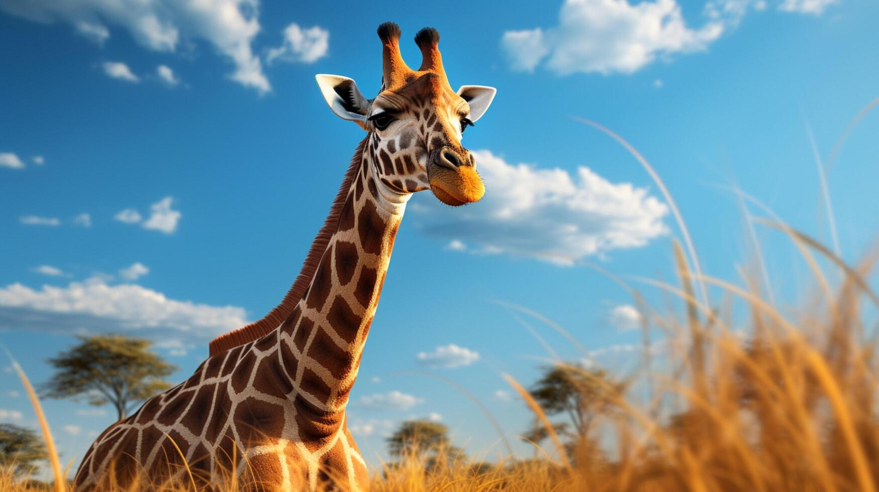 AI generated giraffe high quality image photo