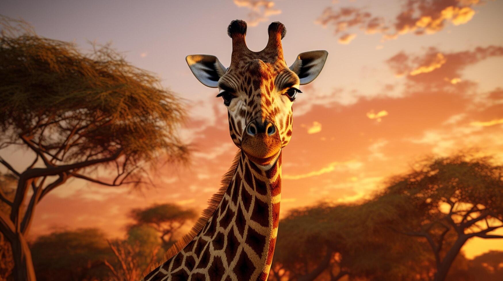 AI generated giraffe high quality image photo