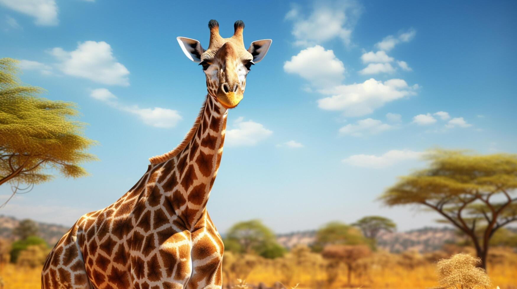 AI generated giraffe high quality image photo