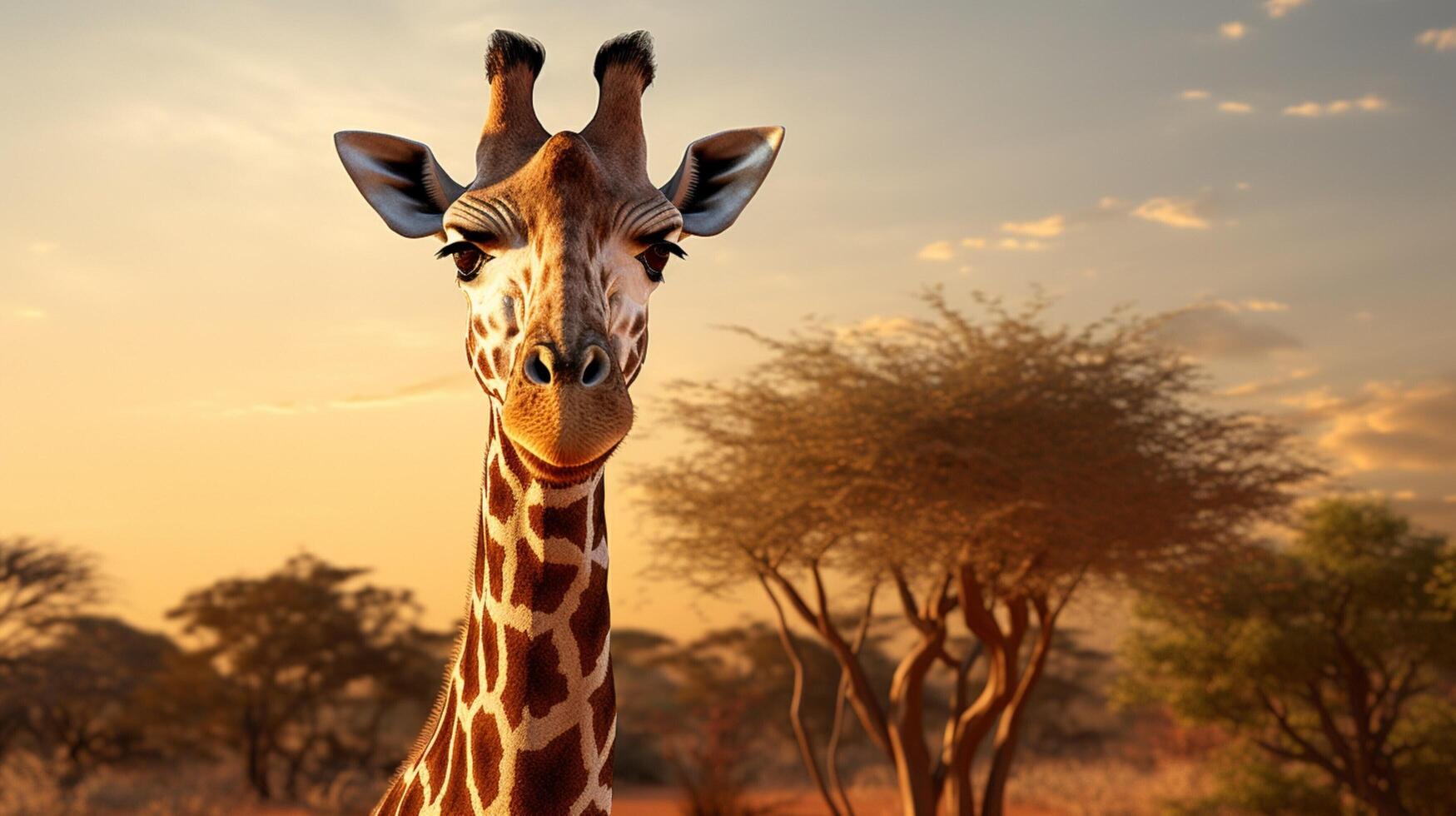 AI generated giraffe high quality image photo