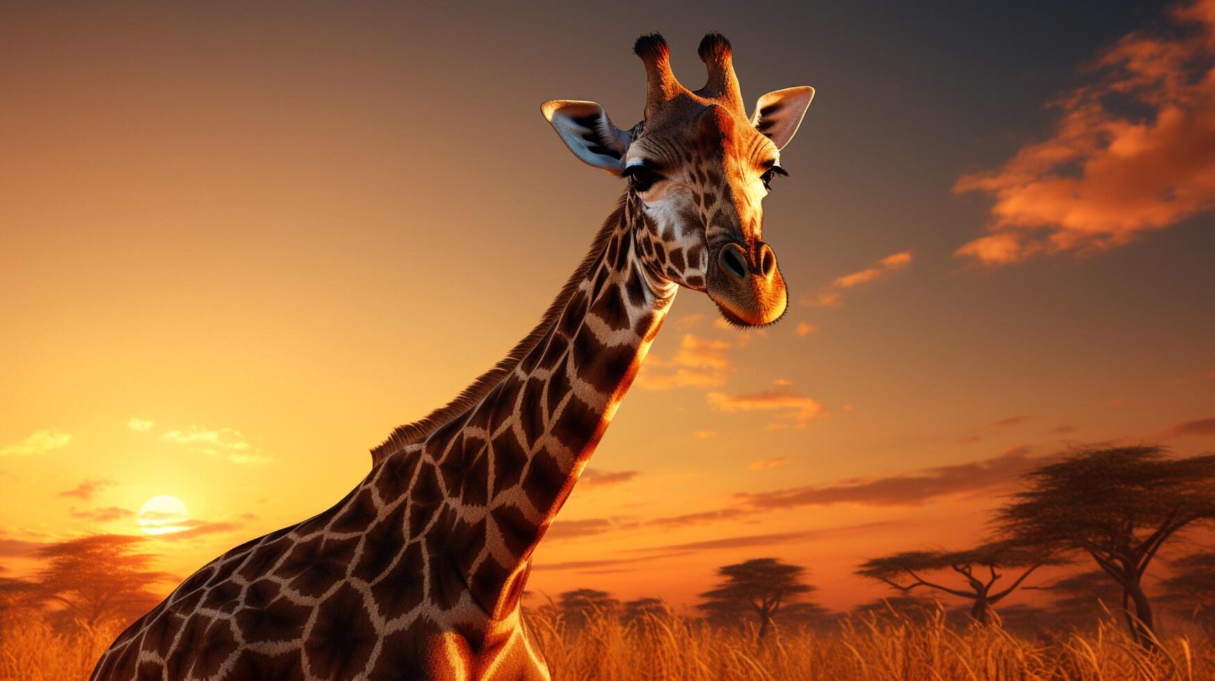 AI generated giraffe high quality image photo