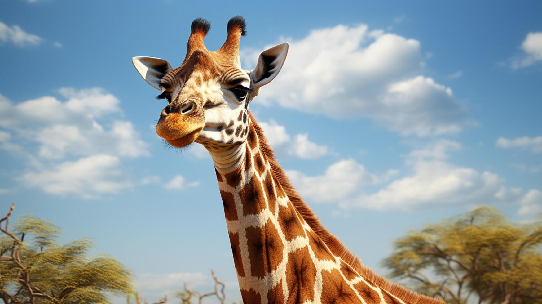 AI generated giraffe high quality image photo