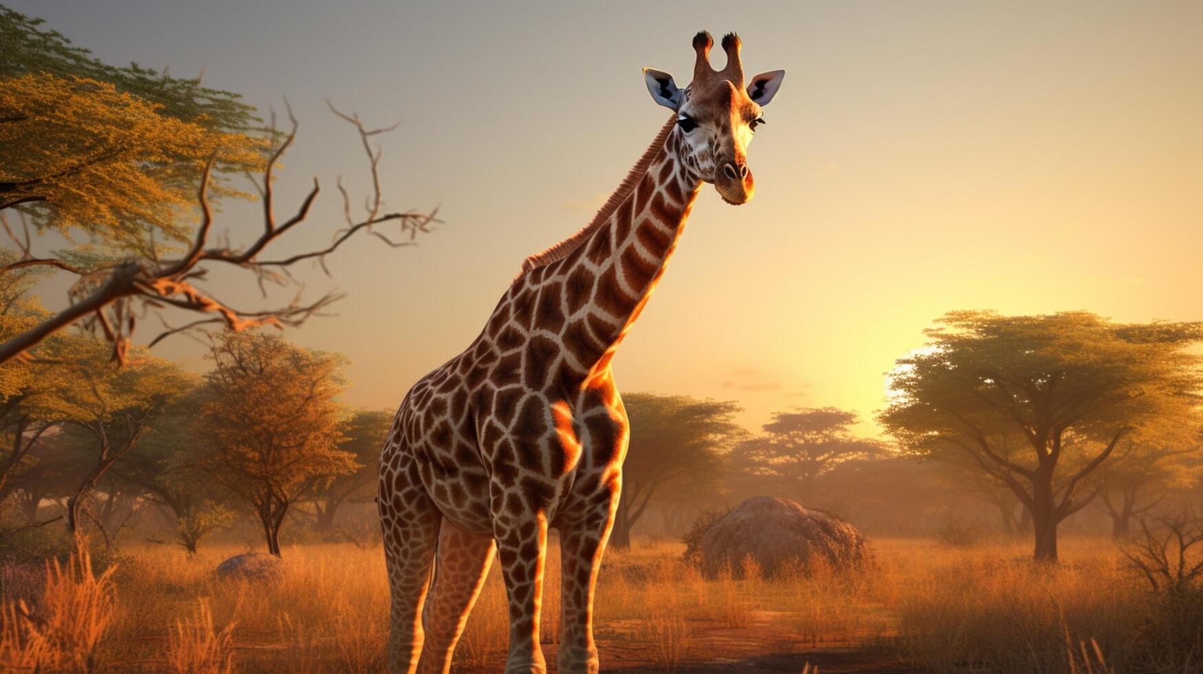 AI generated giraffe high quality image photo