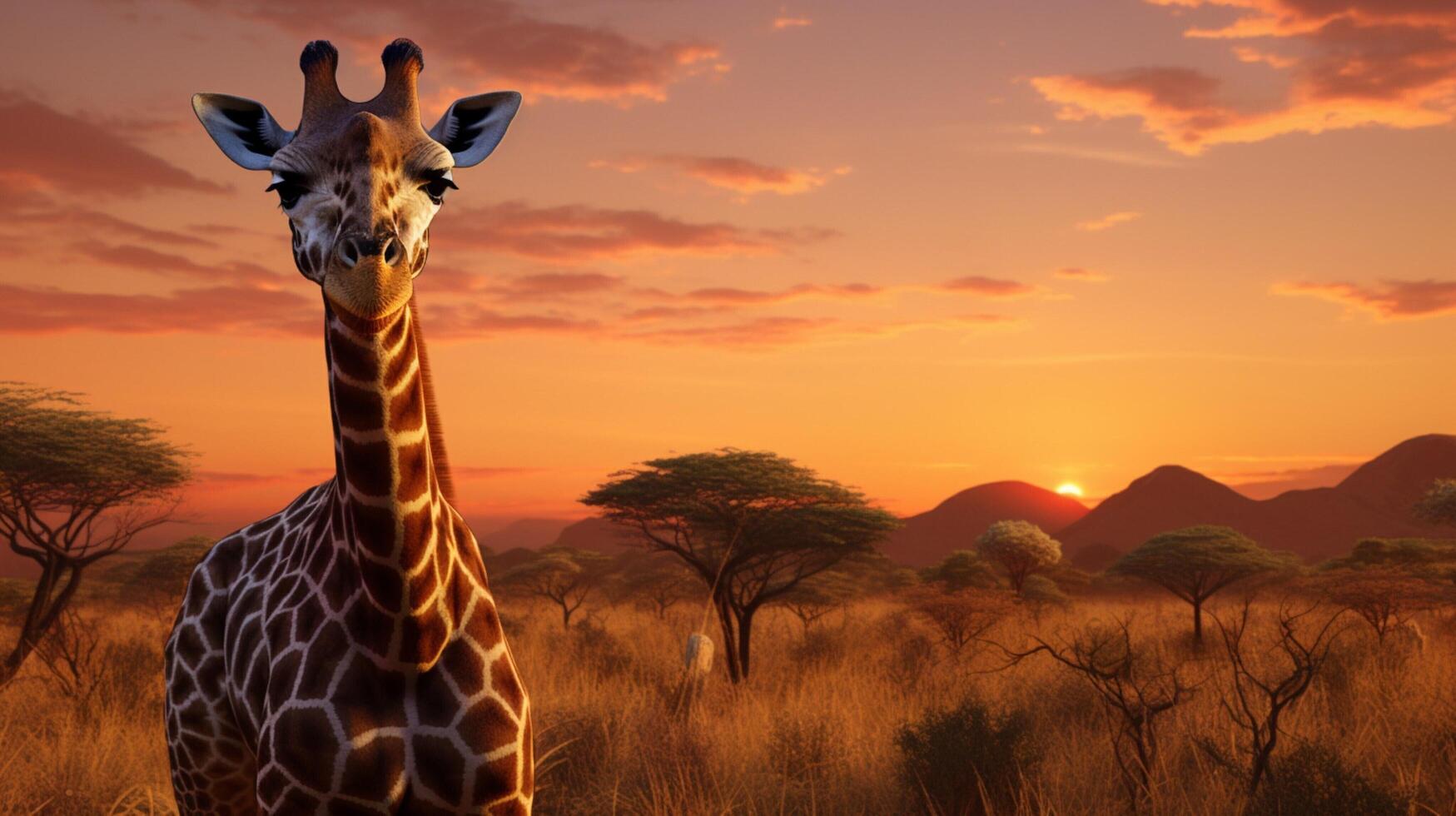 AI generated giraffe high quality image photo