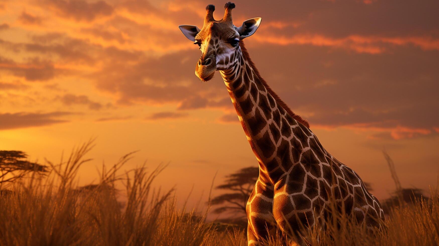 AI generated giraffe high quality image photo