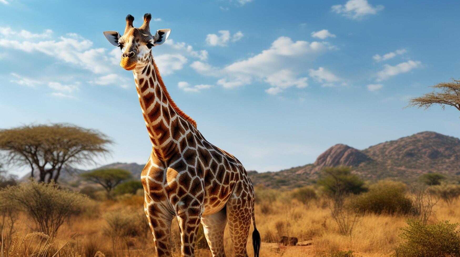 AI generated giraffe high quality image photo