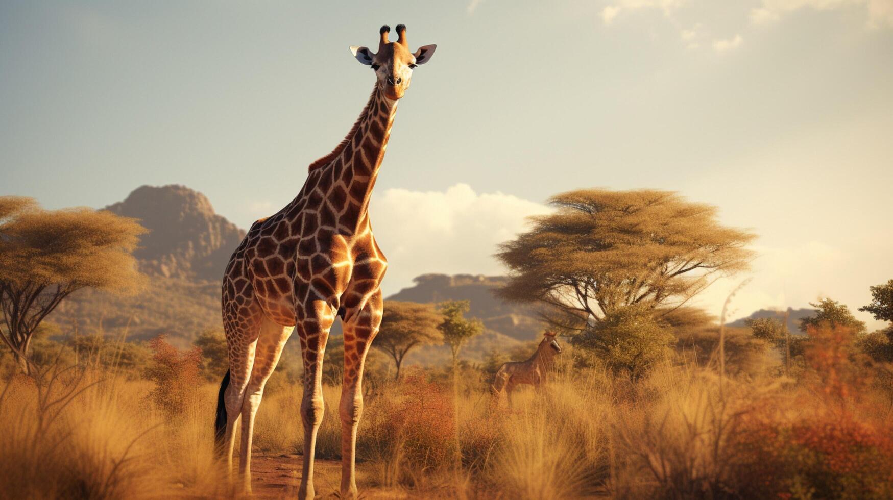 AI generated giraffe high quality image photo