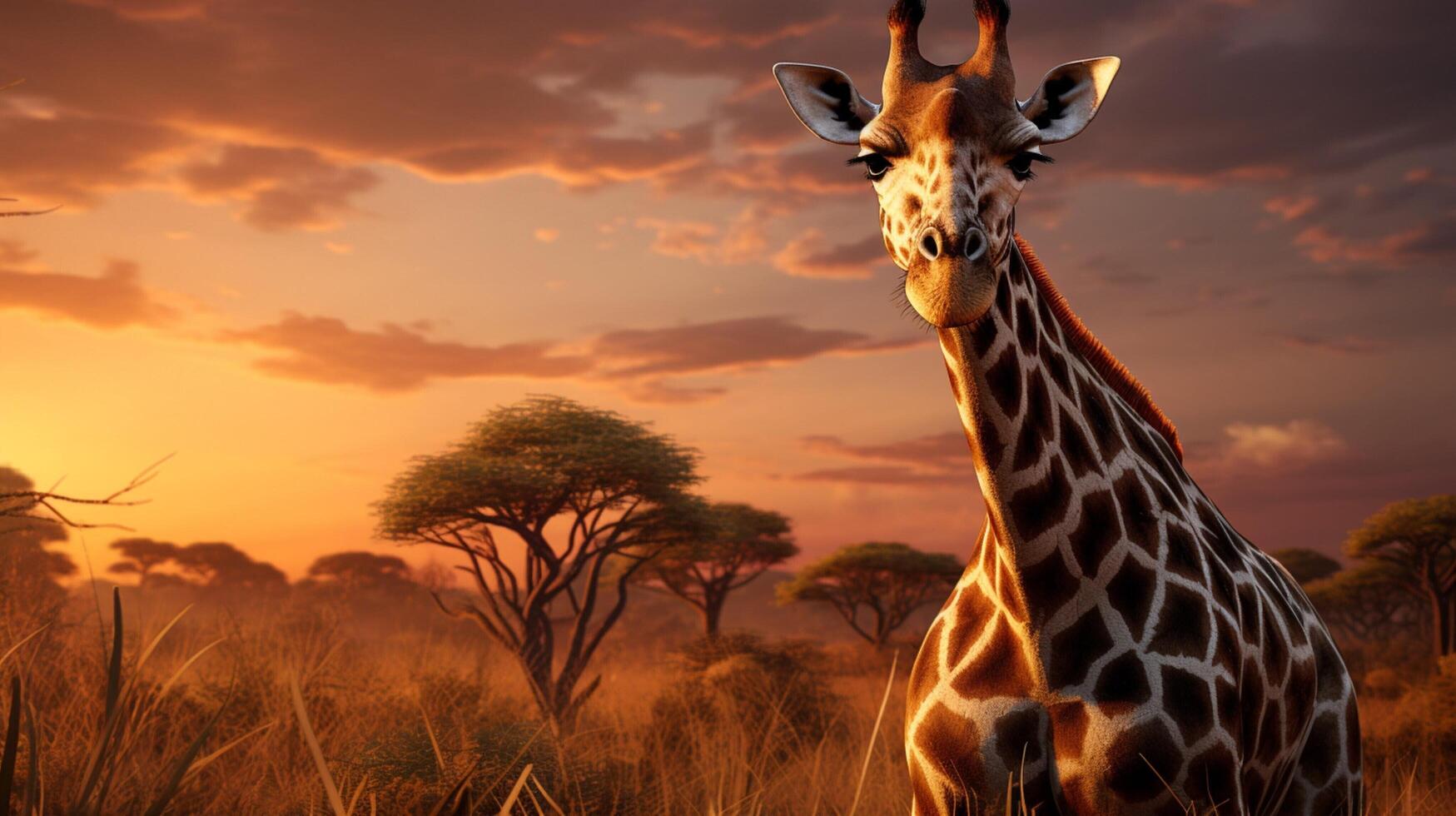 AI generated giraffe high quality image photo