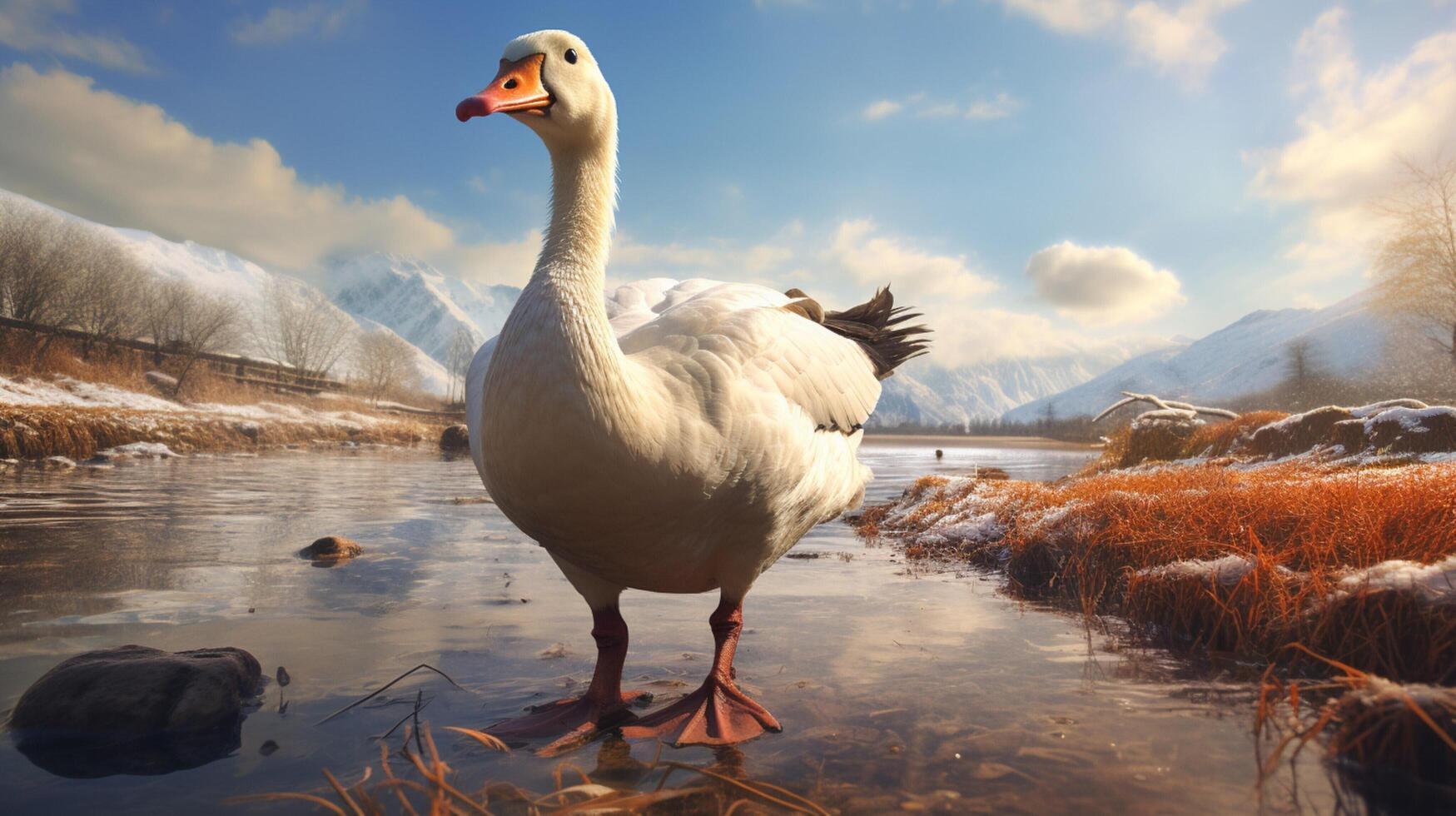 AI generated goose high quality image photo