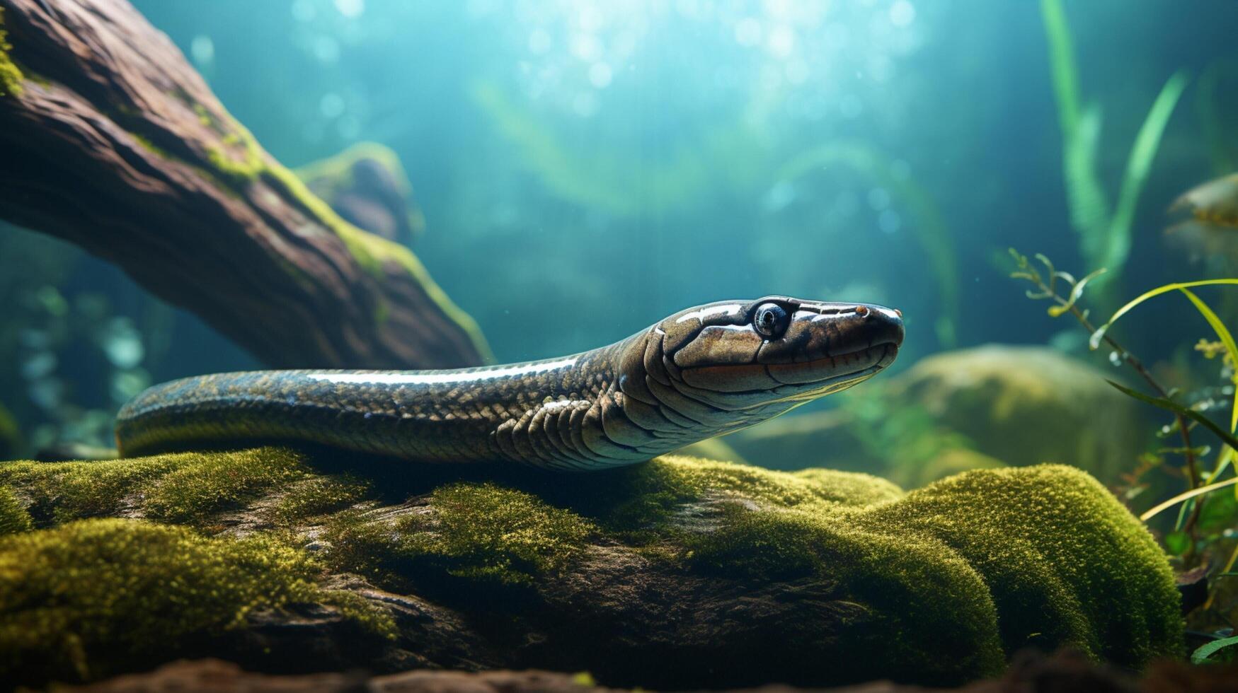 AI generated eel high quality image photo