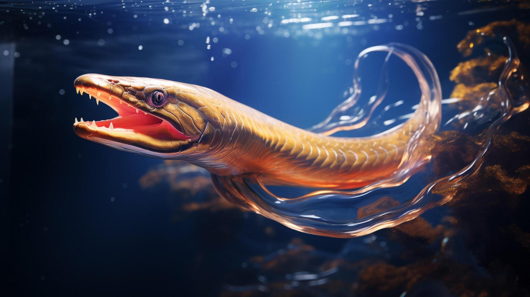 AI generated eel high quality image photo