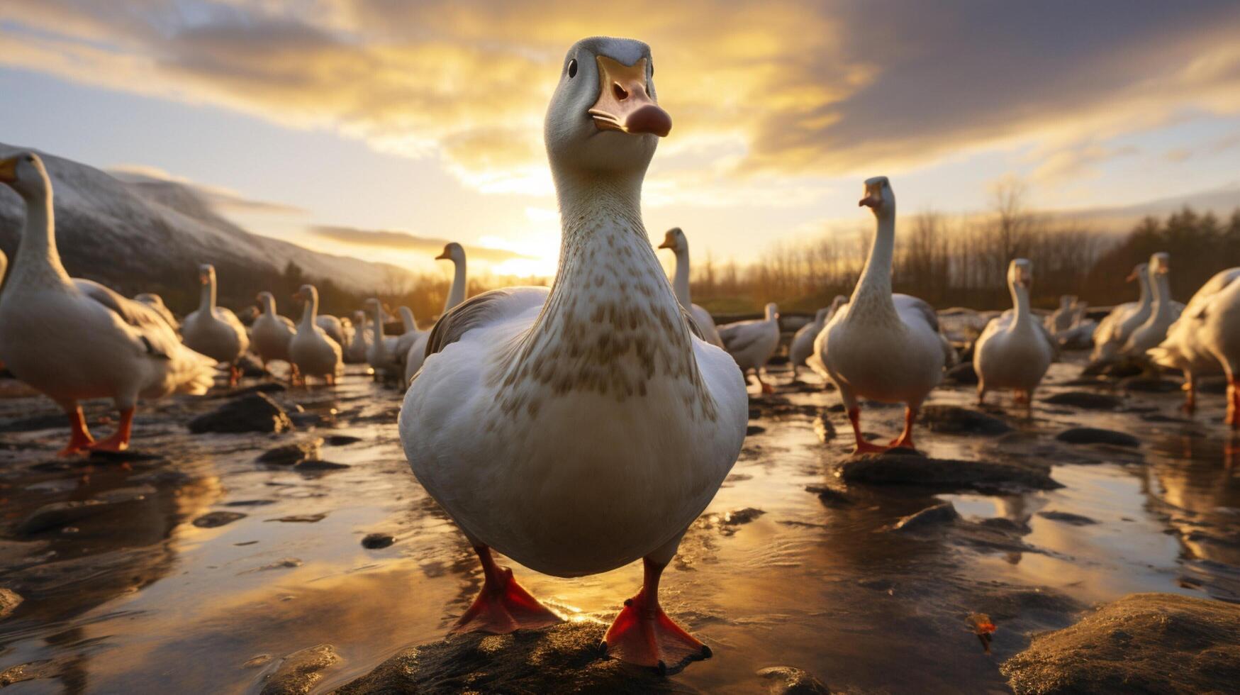 AI generated goose high quality image photo