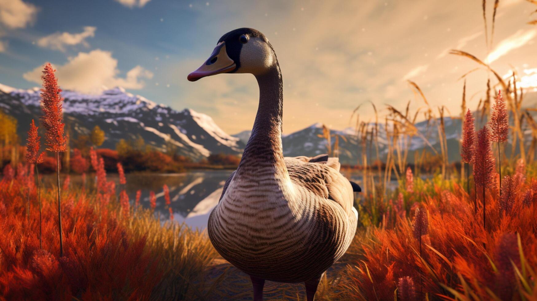 AI generated goose high quality image photo