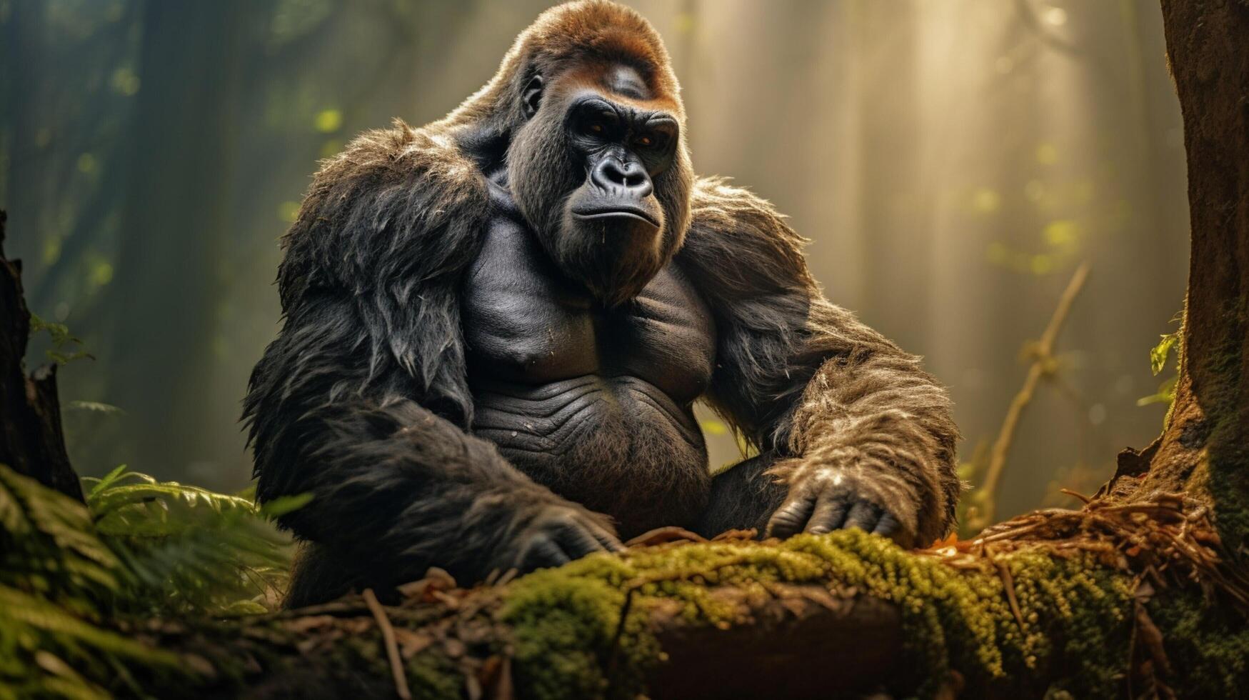 AI generated gorilla high quality image photo