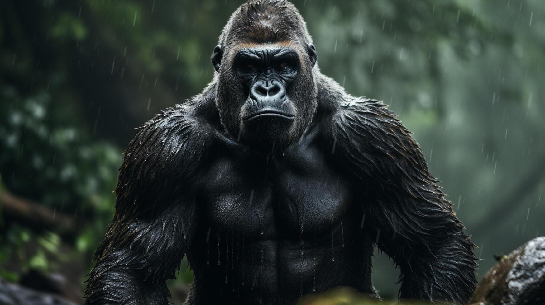 AI generated gorilla high quality image photo