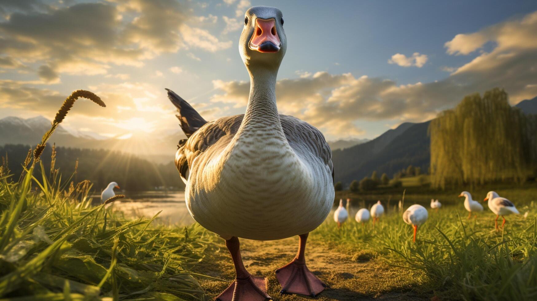 AI generated goose high quality image photo