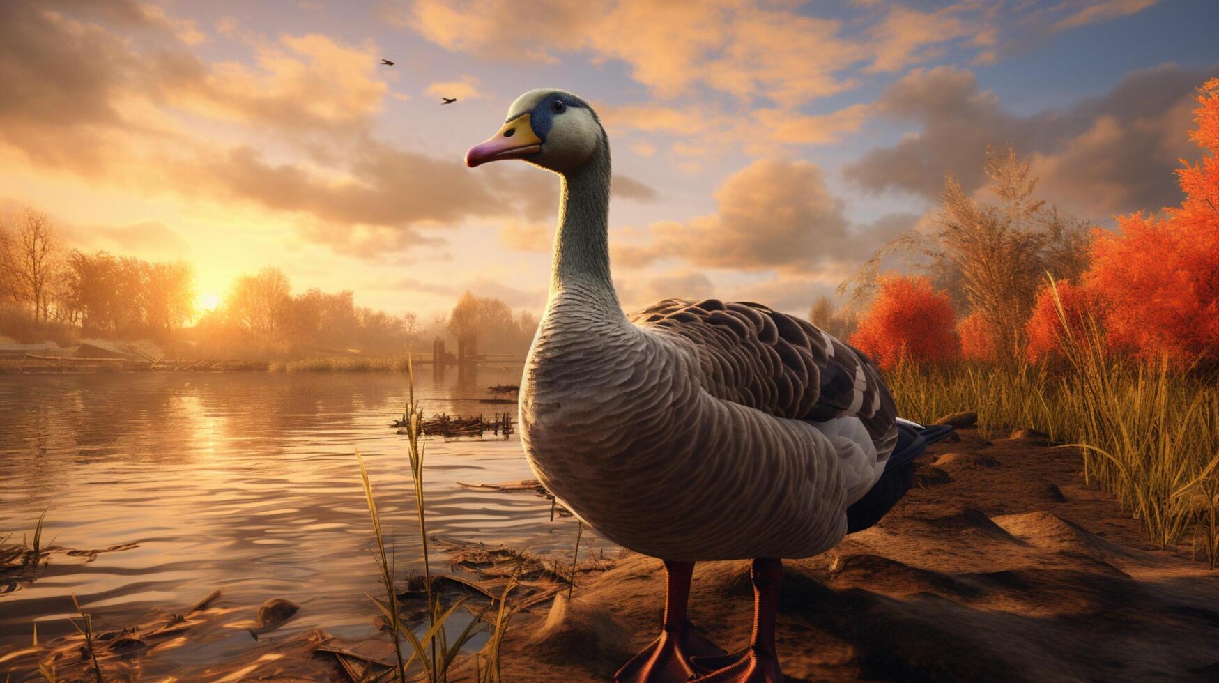 AI generated goose high quality image photo