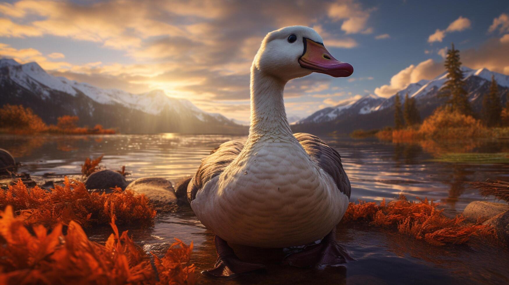 AI generated goose high quality image photo