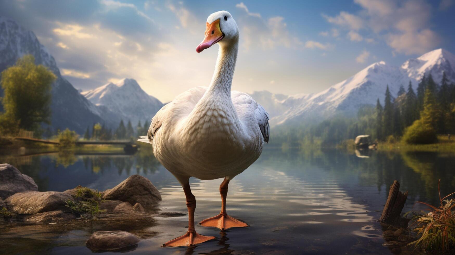 AI generated goose high quality image photo