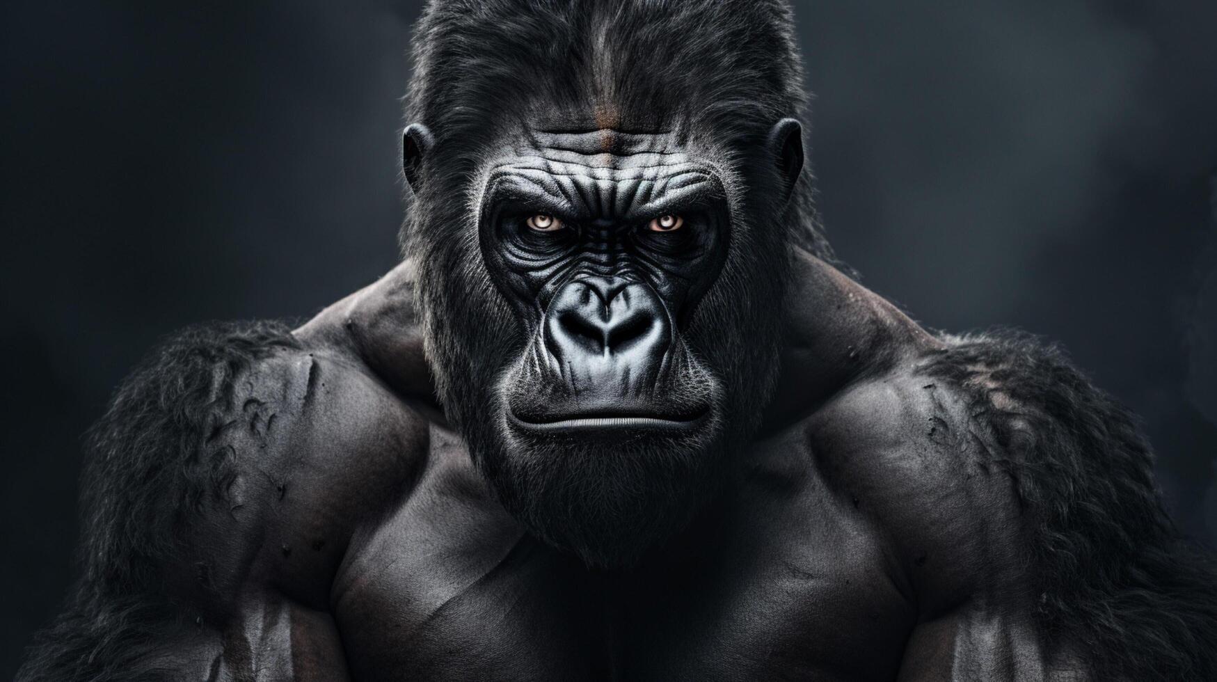 AI generated gorilla high quality image photo