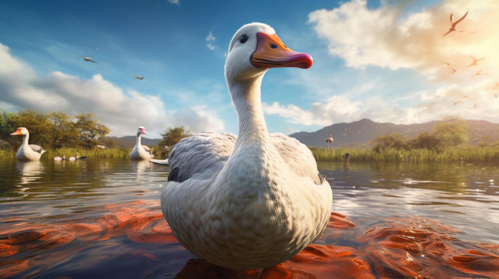 AI generated goose high quality image photo