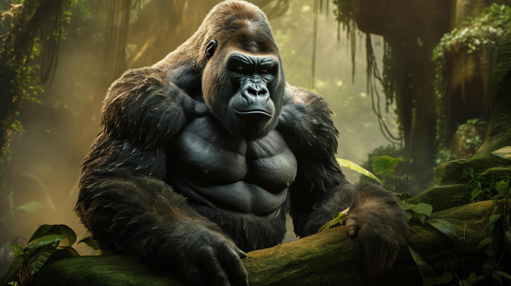 AI generated gorilla high quality image photo