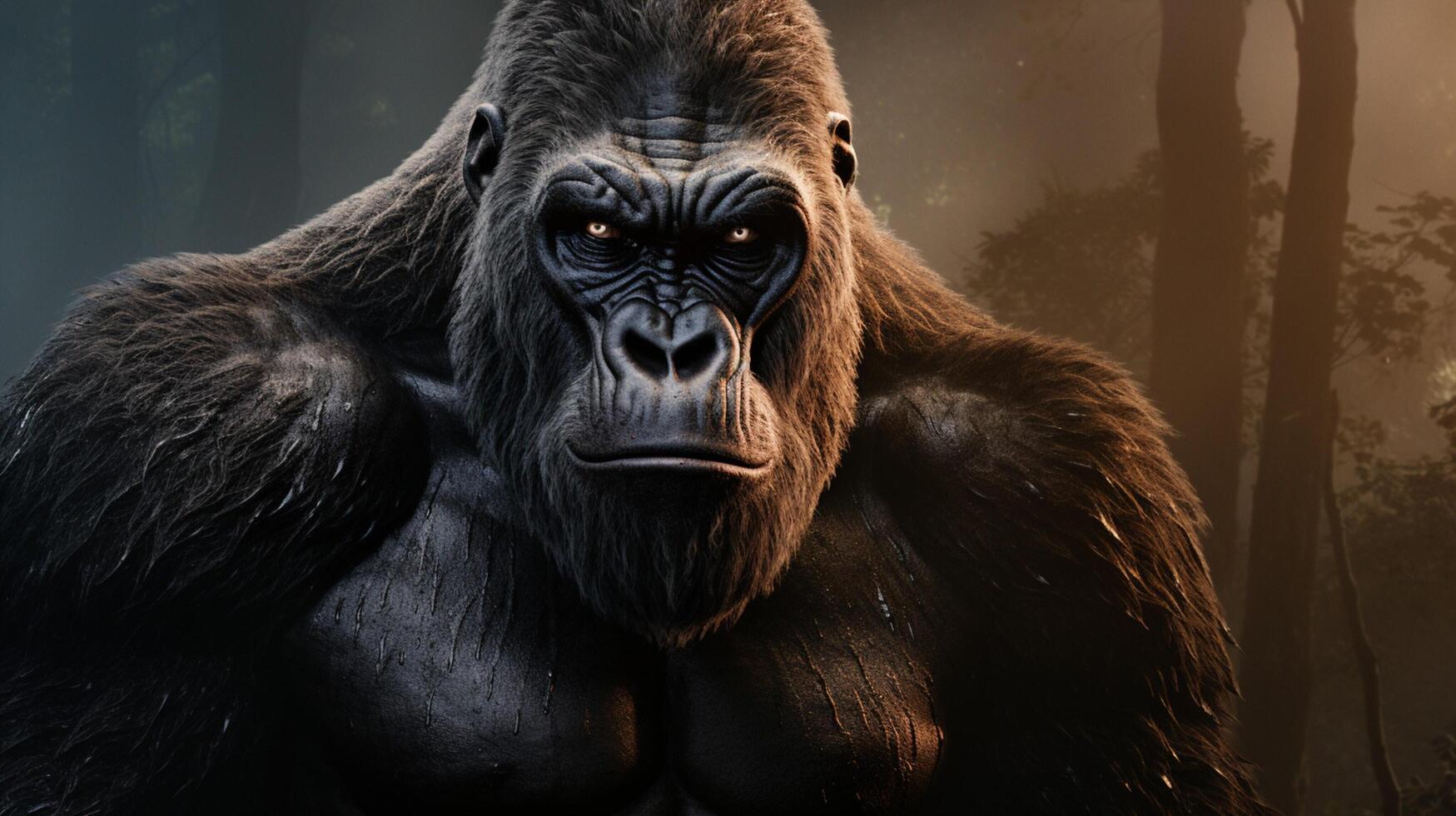 AI generated gorilla high quality image photo