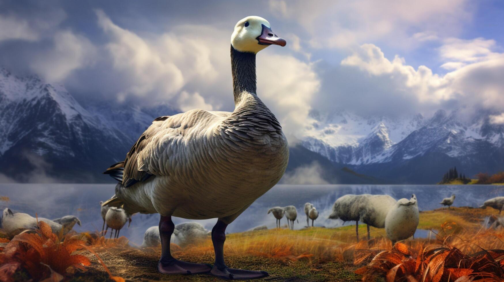 AI generated goose high quality image photo