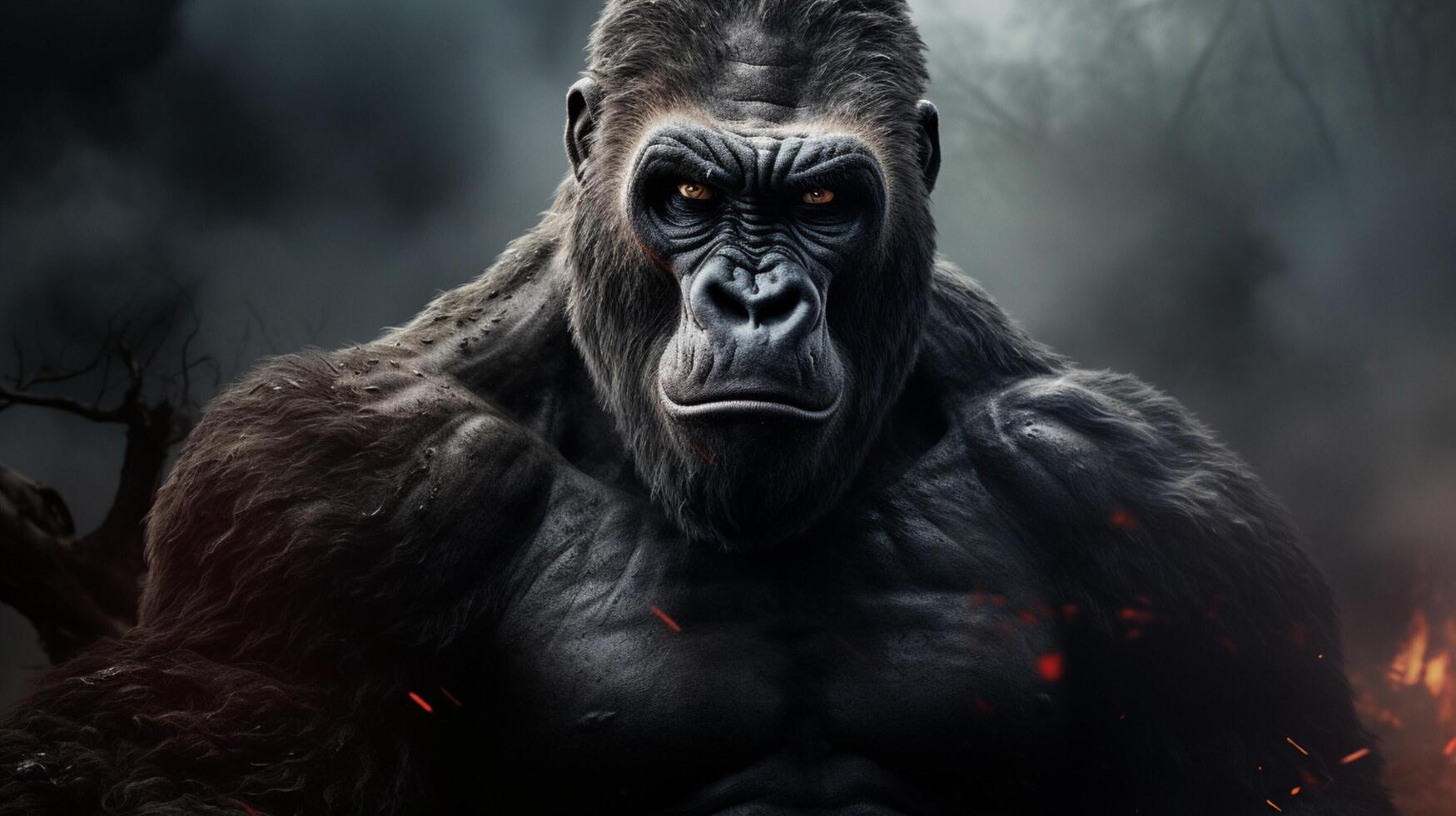 AI generated gorilla high quality image photo