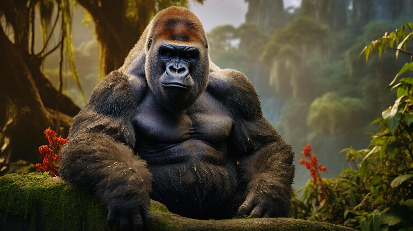 AI generated gorilla high quality image photo