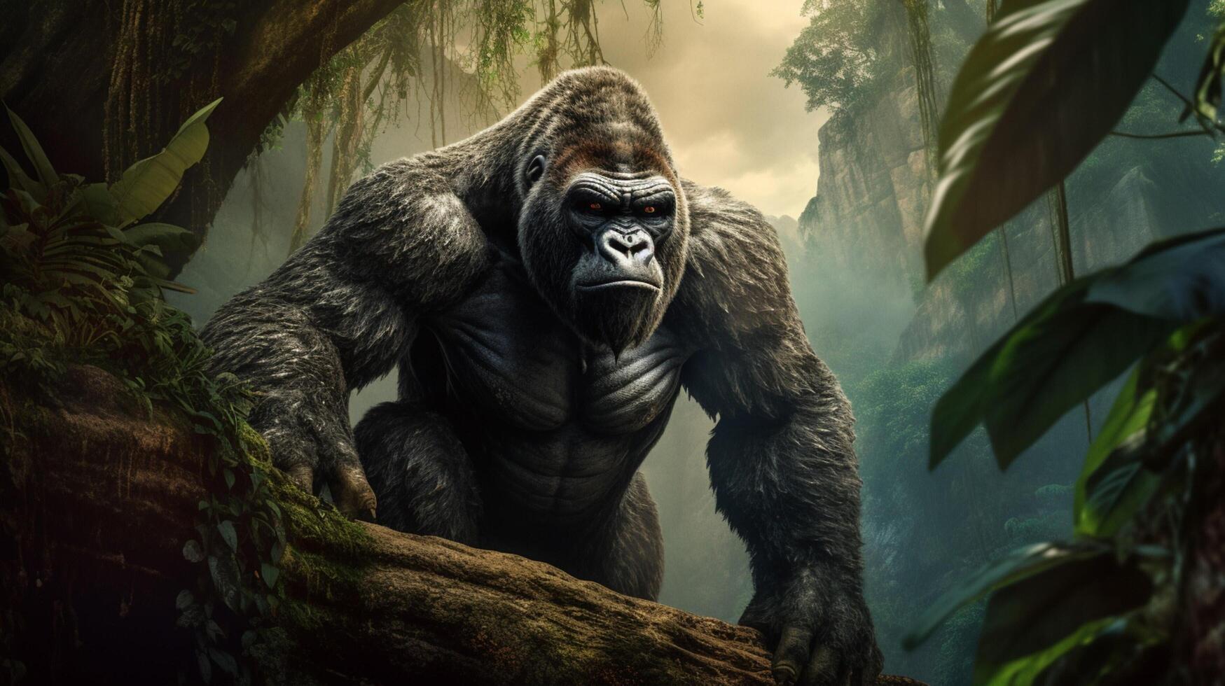 AI generated gorilla high quality image photo