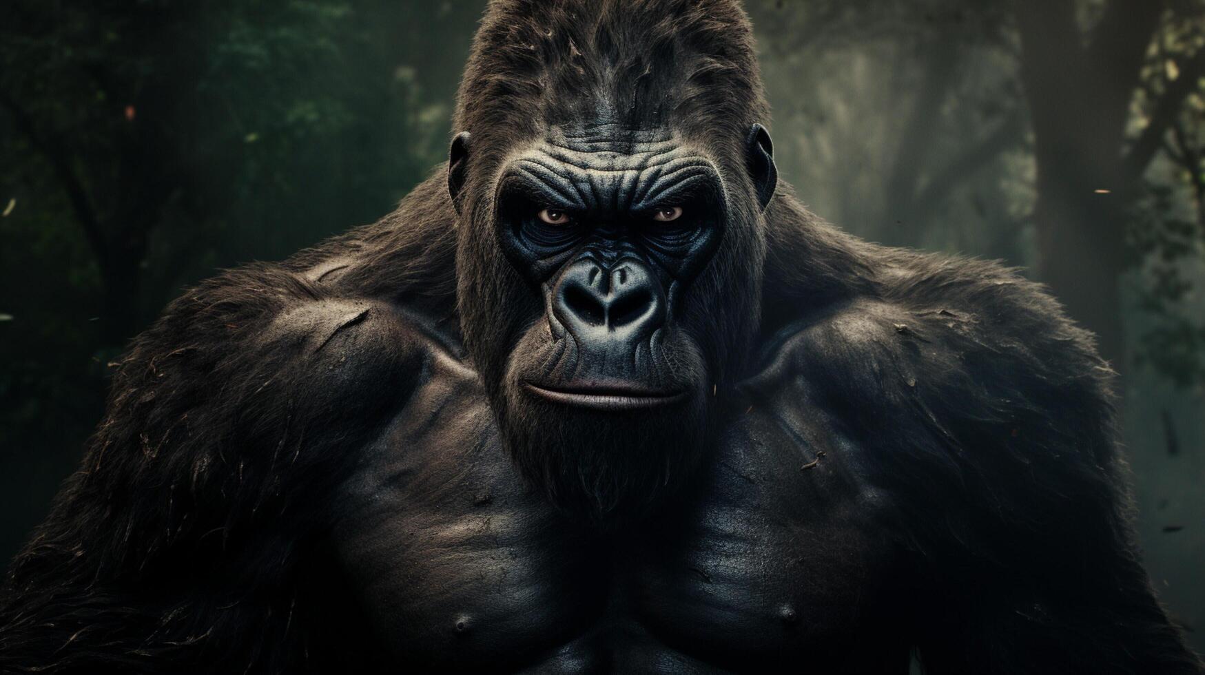 AI generated gorilla high quality image photo