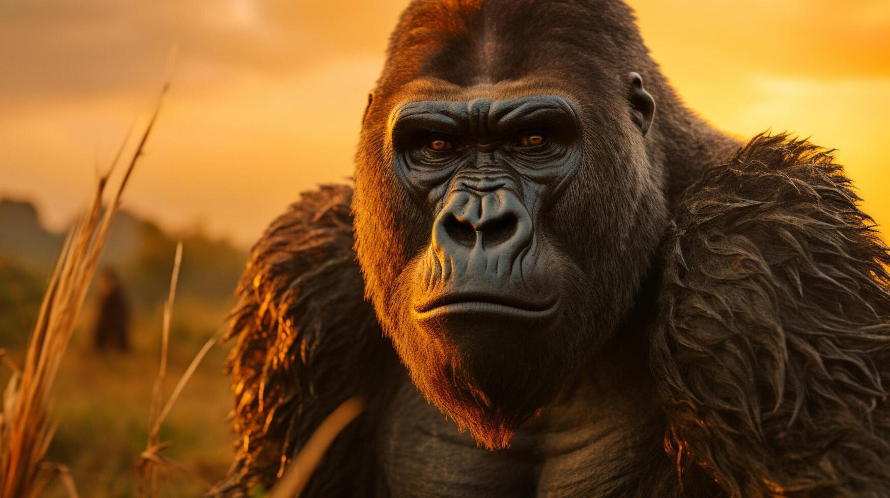 AI generated gorilla high quality image photo