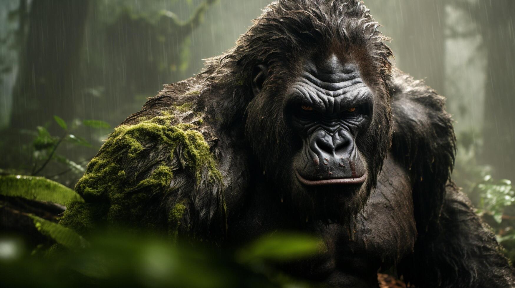 AI generated gorilla high quality image photo