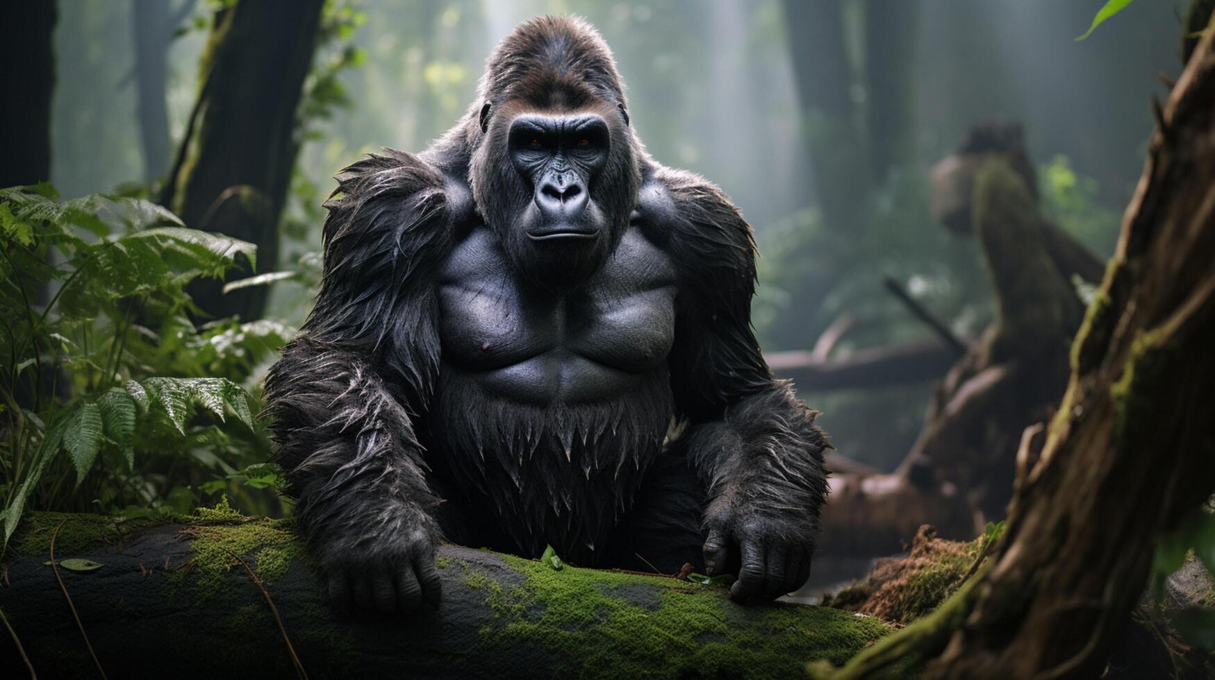 AI generated gorilla high quality image photo