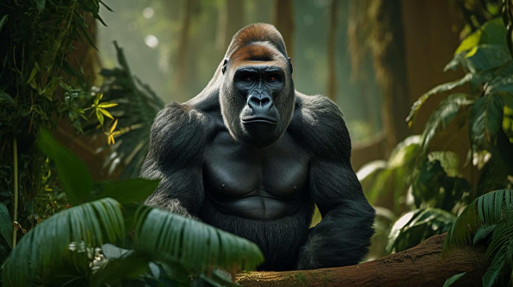 AI generated gorilla high quality image photo