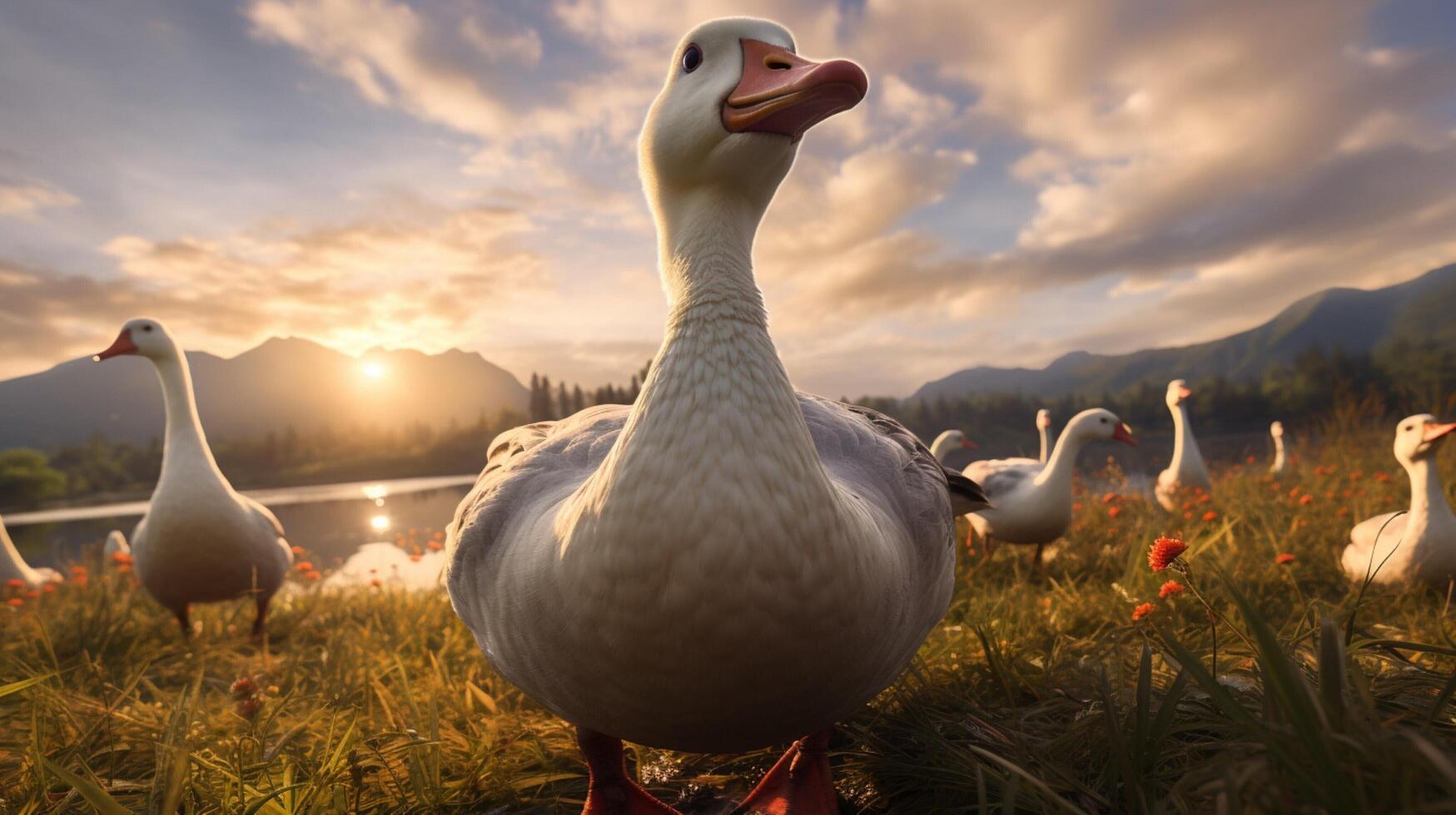 AI generated goose high quality image photo