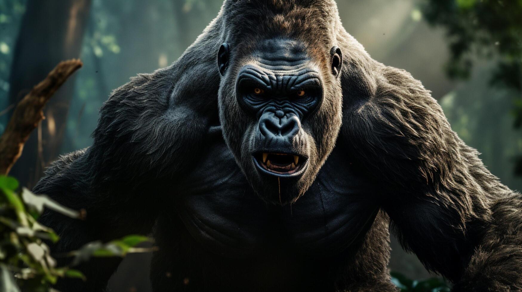 AI generated gorilla high quality image photo