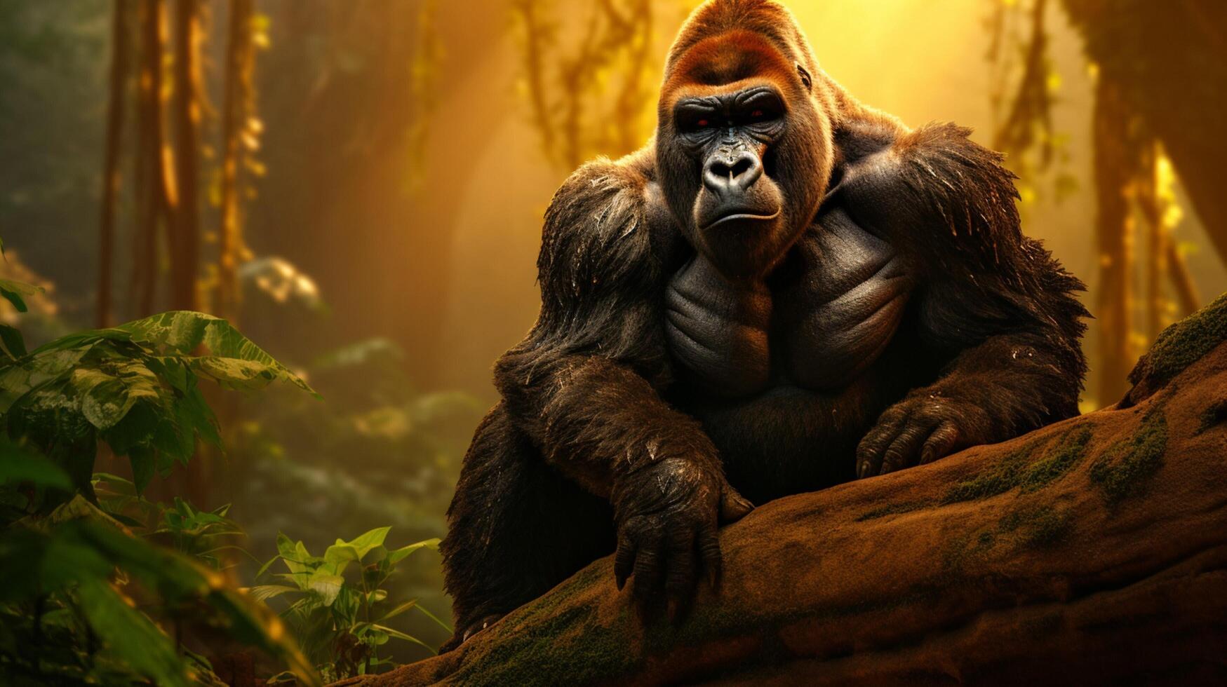 AI generated gorilla high quality image photo