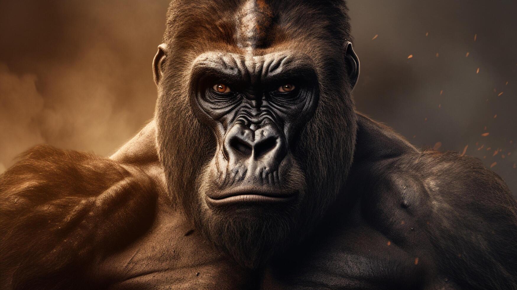 AI generated gorilla high quality image photo