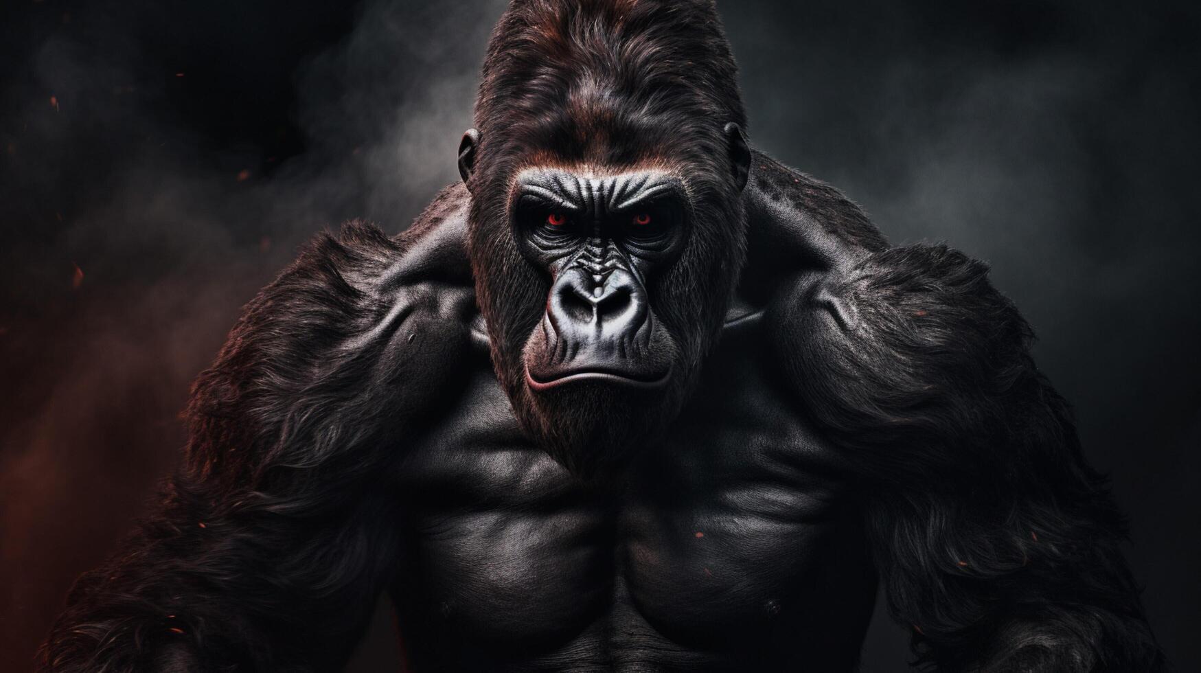 AI generated gorilla high quality image photo