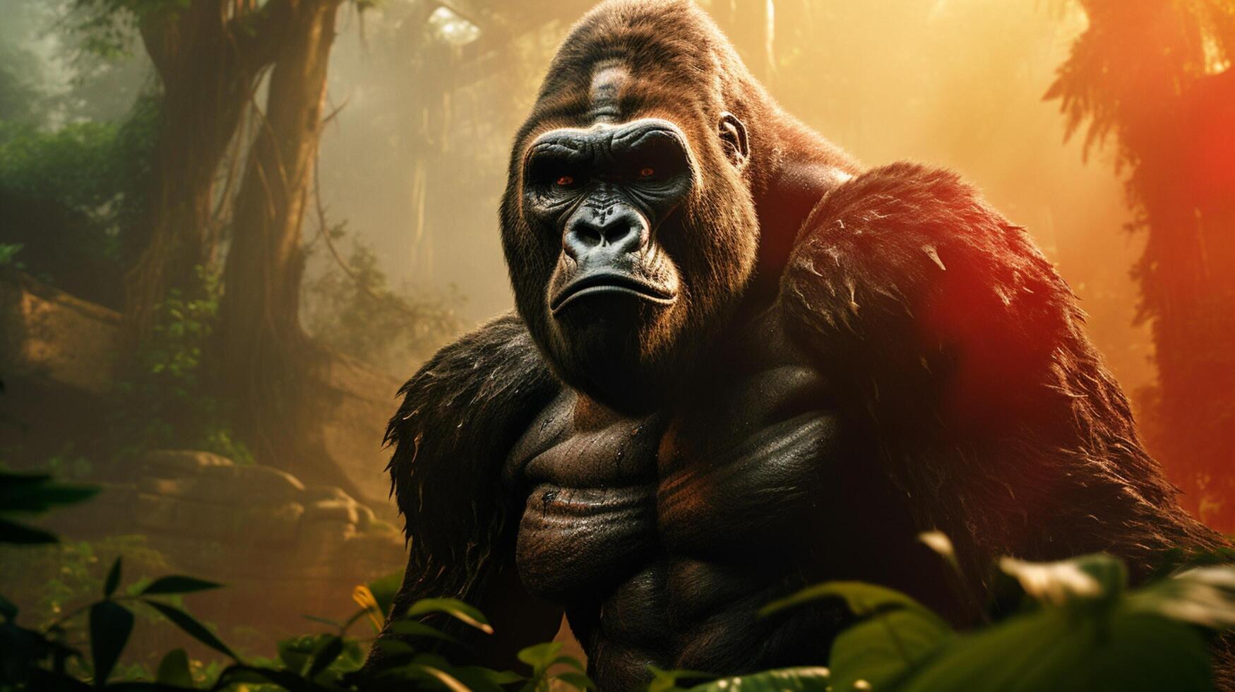 AI generated gorilla high quality image photo