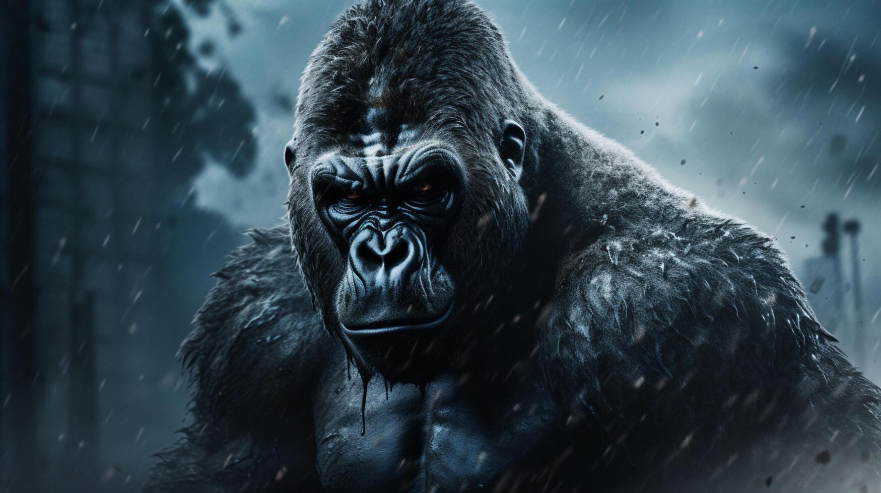 AI generated gorilla high quality image photo