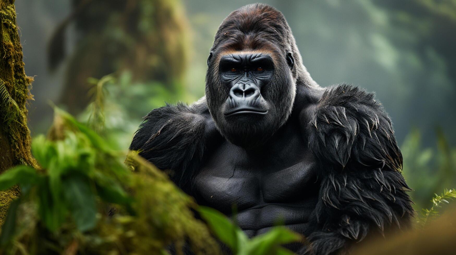 AI generated gorilla high quality image photo